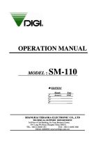 SM-110 Operation and programming